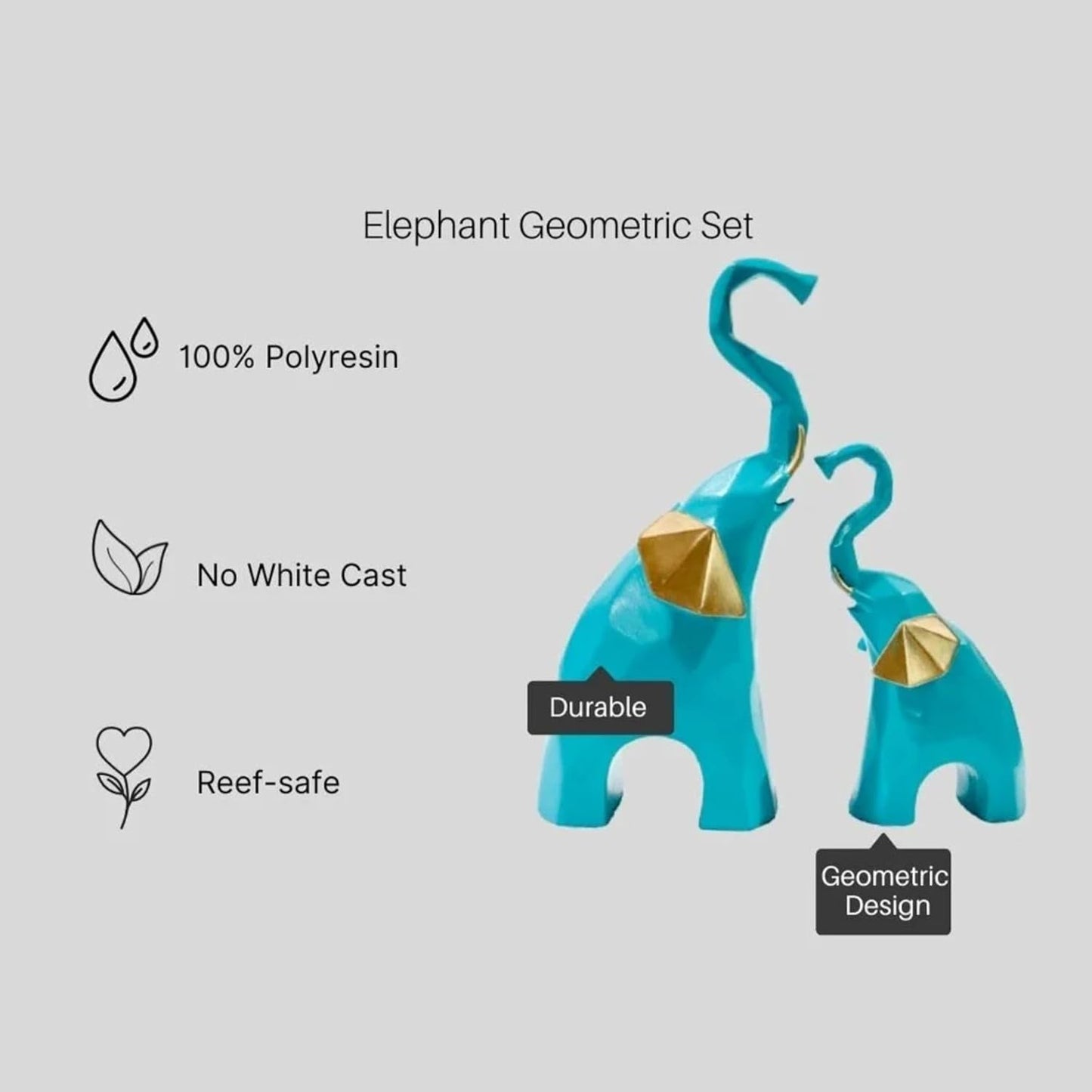 Polyresin Elephant Showpiece Statue and Artifacts for Home Decor (Elephant)