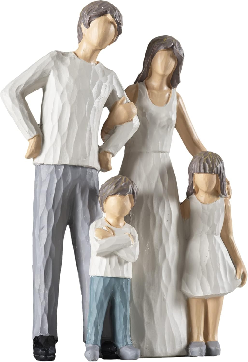 Family of 4 Figurines, Family Sculpture, Gifts for Family, Resin Family Sculpture