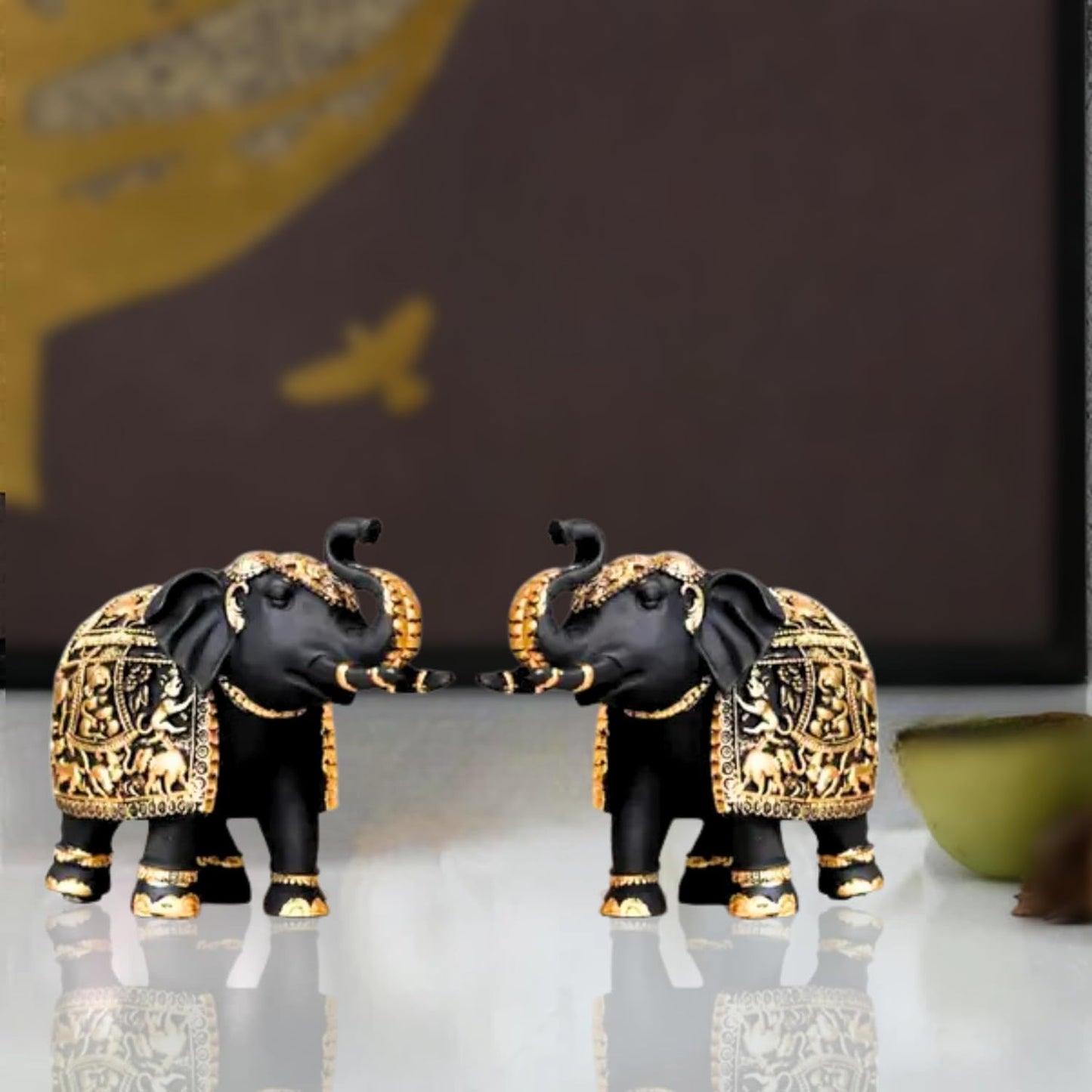 Elephant Statue Medium Size 2 pcs Set for Showpiece