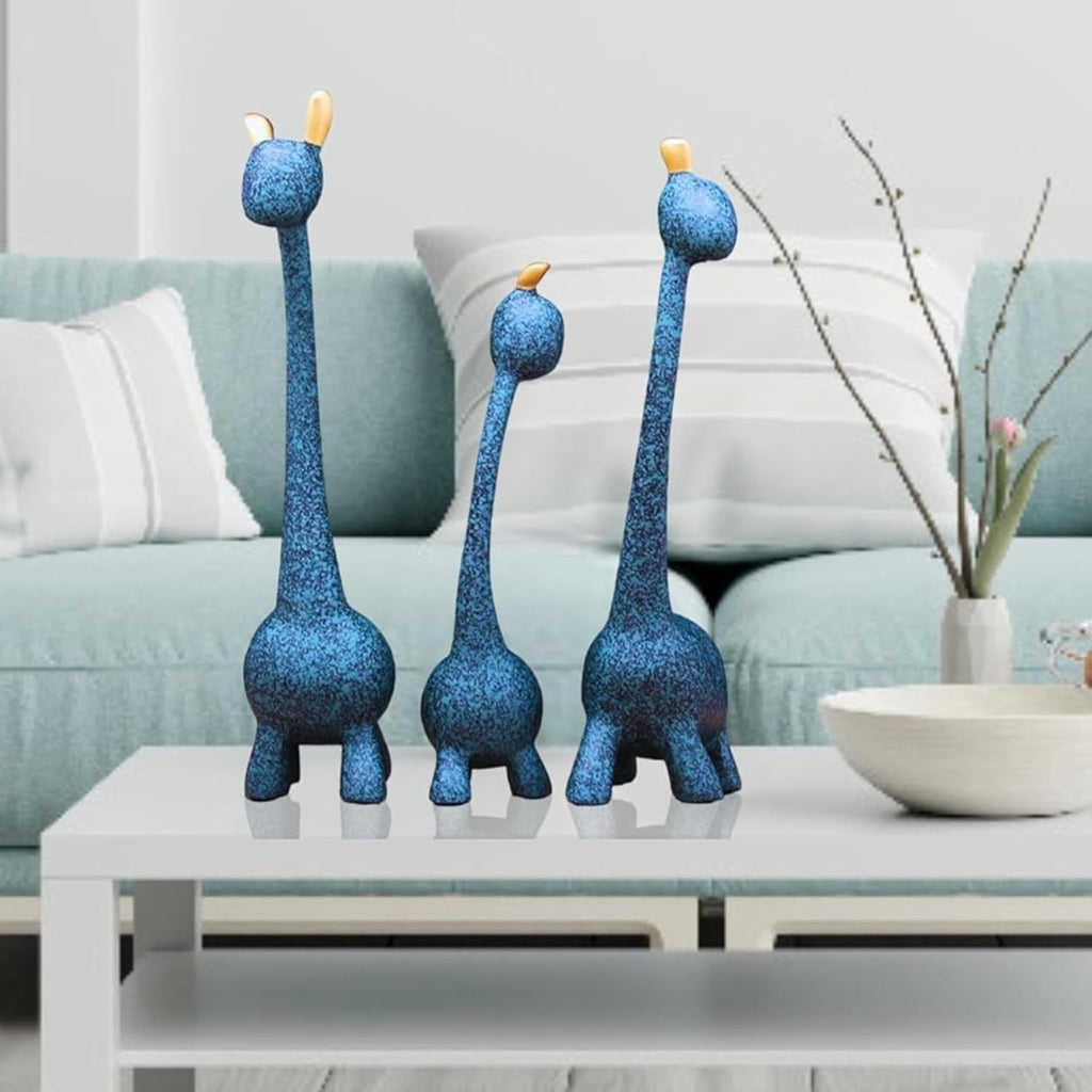 Giraffe Sculpture Family of Three Statues Resin Sculptures (Pack of 3)