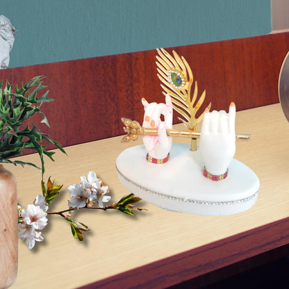 Lord Krishna Idol Decorative Statue in Flute Playing Pose (Pack of 1)