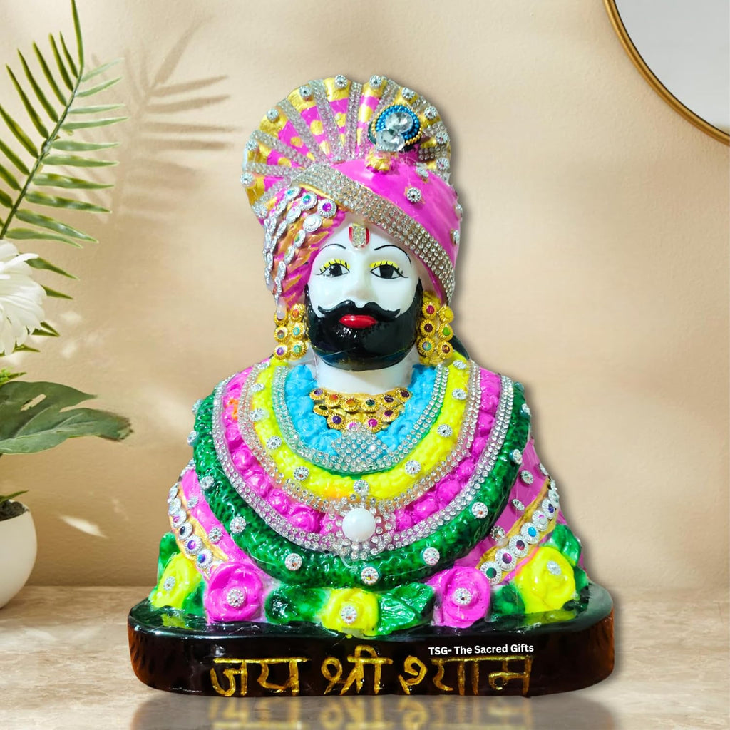 Khatu Shyam Ji Resin Idol – Vibrant Symbol of Devotion & Elegance