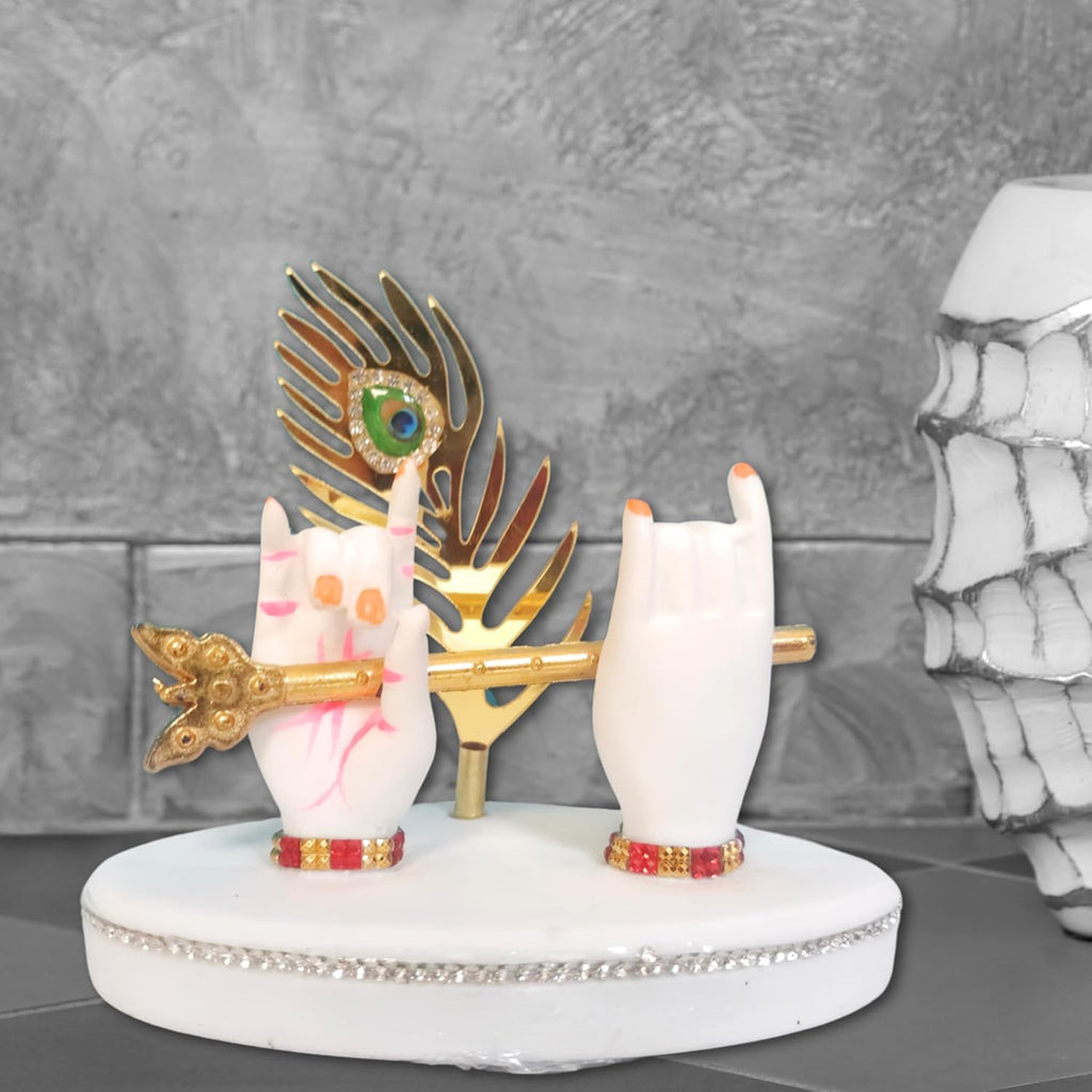 Lord Krishna Idol Decorative Statue in Flute Playing Pose (Pack of 1)