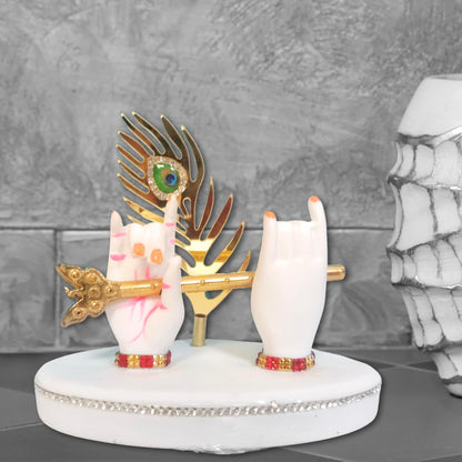 Lord Krishna Idol Decorative Statue in Flute Playing Pose (Pack of 1)