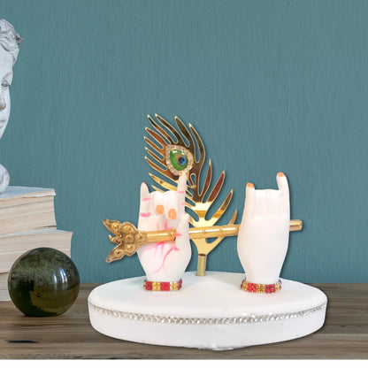 Lord Krishna Idol Decorative Statue in Flute Playing Pose (Pack of 1)